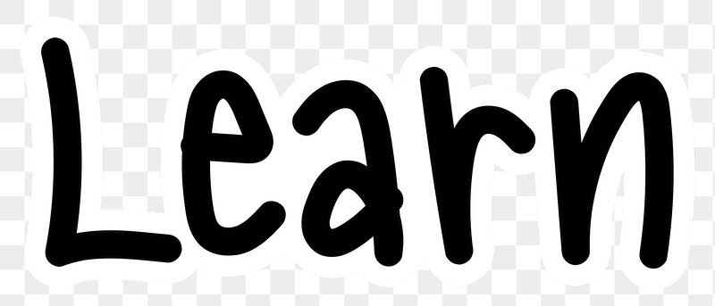 Learn png word sticker typography, | Free PNG - rawpixel