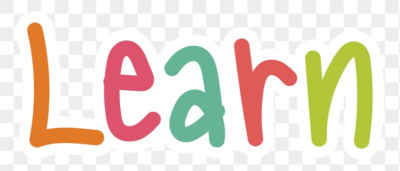 Learn png word sticker typography, | Free PNG - rawpixel