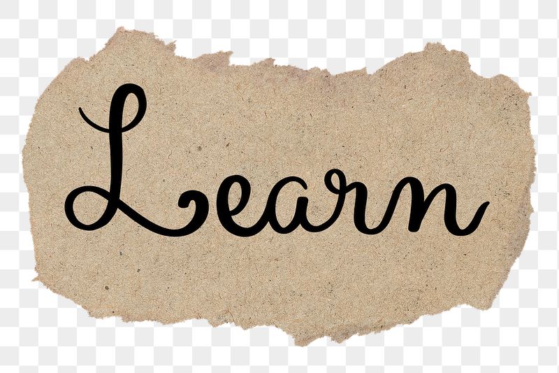 Learn word png, torn paper, | Free PNG - rawpixel