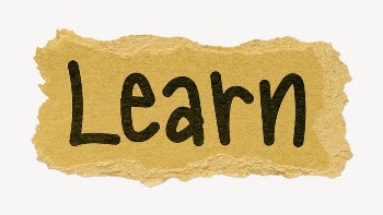 Learn word sticker, ripped paper | Free PSD - rawpixel