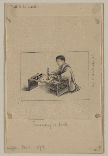 Learning to write. Original from the Library | Free Photo - rawpixel