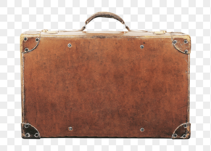 Leather briefcase png sticker, transparent | Free PNG - rawpixel