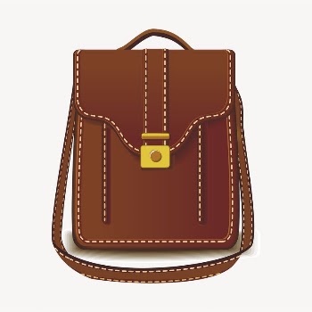 Leather crossbody bag sticker, fashion | Free PSD - rawpixel