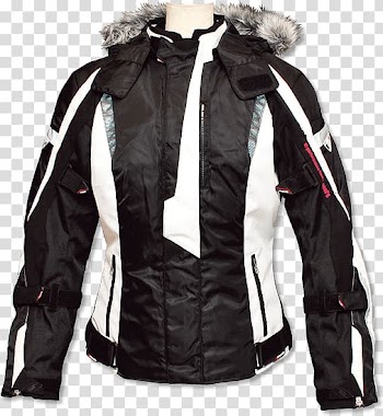 Leather jacket Motorcycle Sleeve, autumn town transparent background PNG clipart