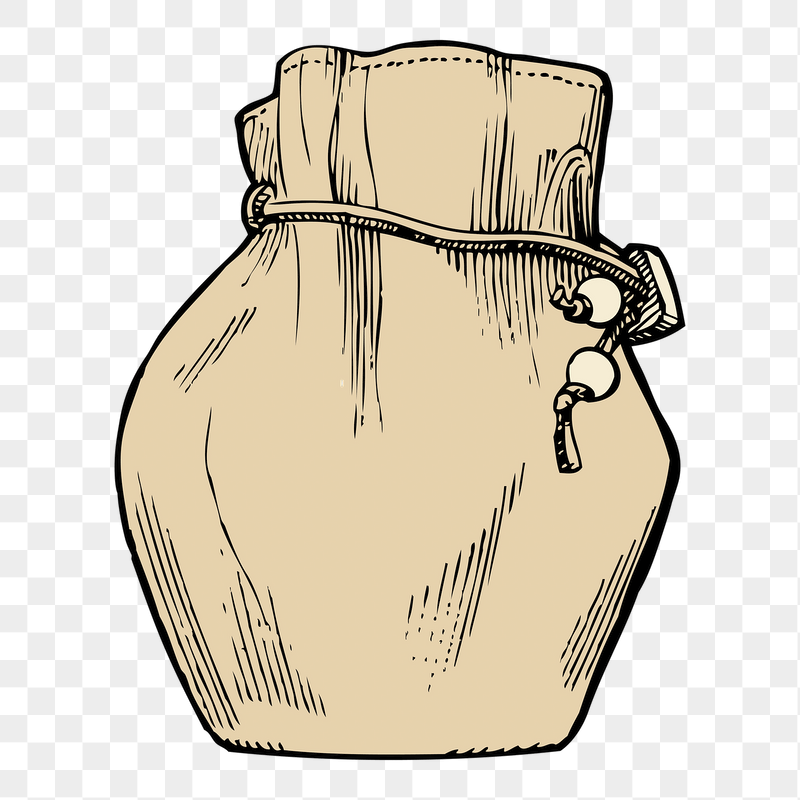 Leather pouch png sticker illustration, | Free PNG - rawpixel