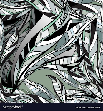 Leaves hand drawn seamless pattern vector image