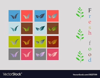 Leaves icon set isolated on background various vector image