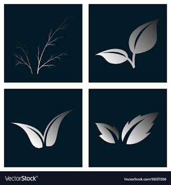 Leaves icon set isolated on background various vector image