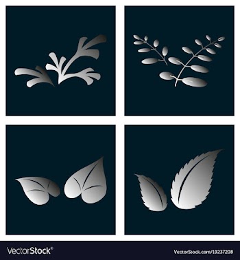 Leaves icon set isolated on background various vector image