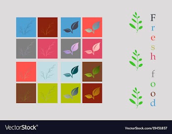 Leaves icon set isolated on background various vector image