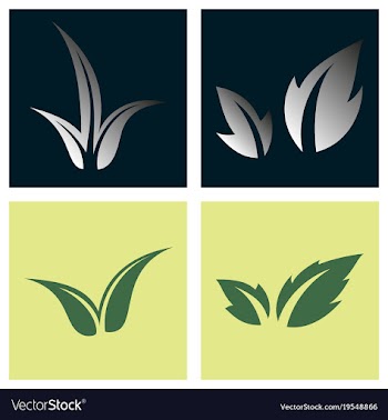 Leaves icon set isolated on background various vector image
