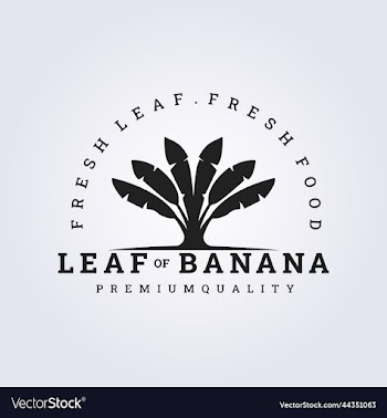 leaves of banana tree logo design