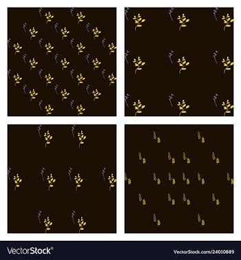 Leaves pattern endless background seamless vector image