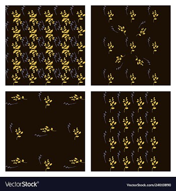 Leaves pattern endless background seamless vector image