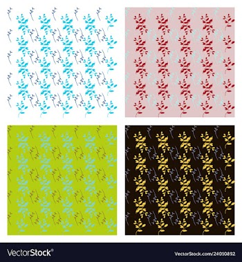 Leaves pattern endless background seamless vector image