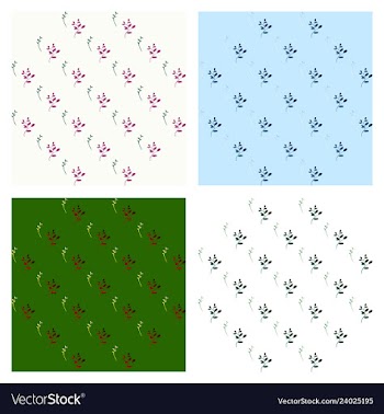 Leaves pattern endless background seamless vector image