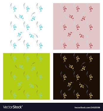 Leaves pattern endless background seamless vector image