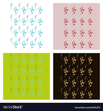 Leaves pattern endless background seamless vector image
