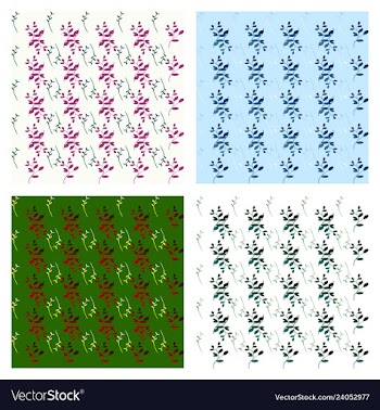 Leaves pattern endless background seamless vector image