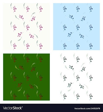 Leaves pattern endless background seamless vector image