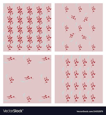 Leaves pattern endless background seamless vector image