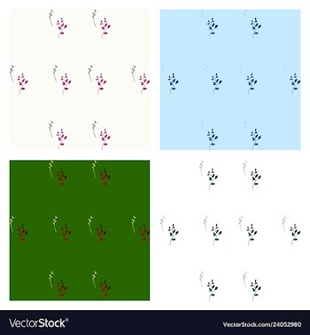 Leaves pattern endless background seamless vector image