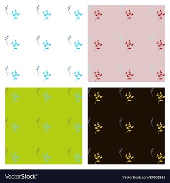 Leaves pattern endless background seamless vector image
