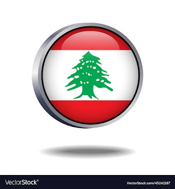 lebanon flag button