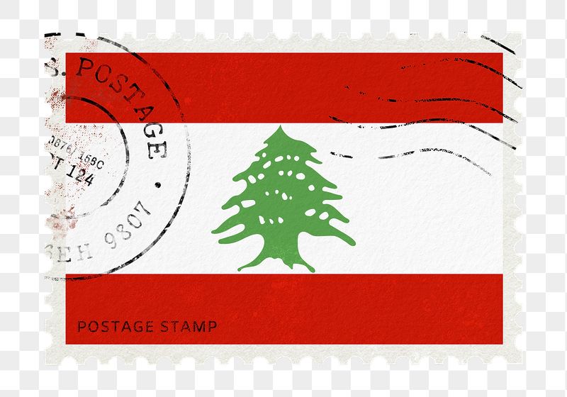Lebanon flag png post stamp | Free PNG - rawpixel