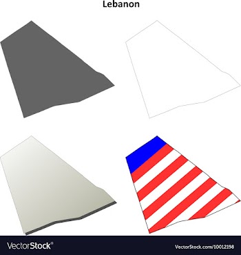 Lebanon Map Icon Set vector image