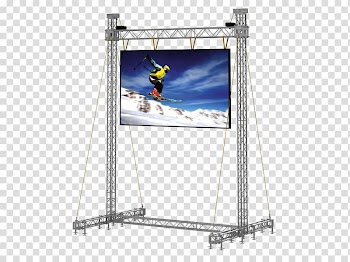 LED display Display device Light-emitting diode Truss Structure, stereo european wind frame transparent background PNG clipart