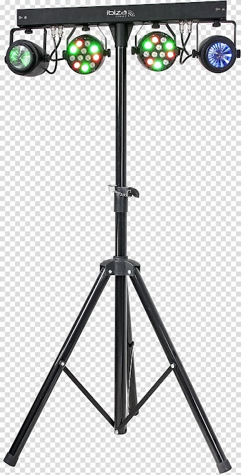 LED stage lighting DMX512 Parabolic aluminized reflector light DJ lighting, truss with light transparent background PNG clipart