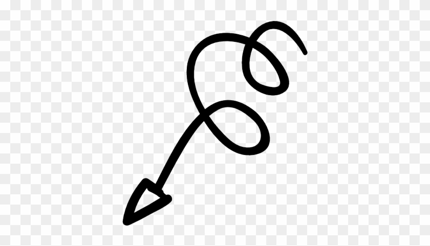 Left Down Arrow - Swirly Arrow Clip Art