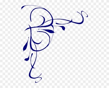 Left Floral Swirl Png, Svg Clip Art For Web - Blue Swirl Page Border