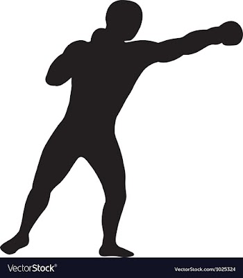  					Left jab outline vector image														