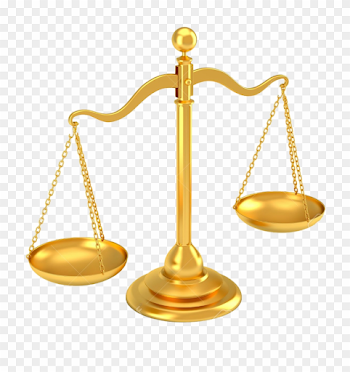 Legal Clipart Gold Scale - Gold Scales Of Justice - Png Download ...