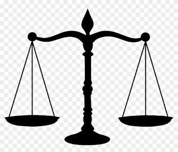 Legal Scales Black Silhouette - Scales Of Justice Clipart