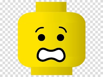 Lego minifigure Toy block Smiley , Scared People transparent background PNG clipart