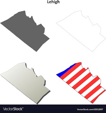Lehigh Map Icon Set vector image