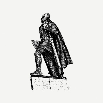 Leif Erikson statue clipart, vintage | Free PSD Illustration - rawpixel