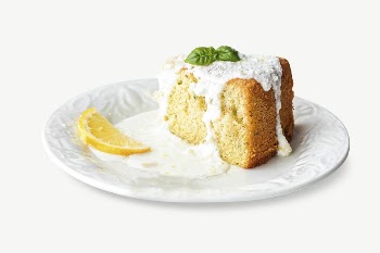 Lemon basil sponge cake collage | Free PSD - rawpixel