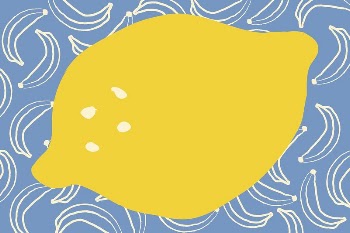 Lemon doodle frame background, cute | Free PSD - rawpixel