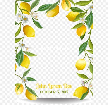 Lemon - Fresh lemon border 