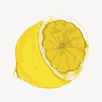 Lemon, fruit clipart, illustration vector. | Free Vector - rawpixel
