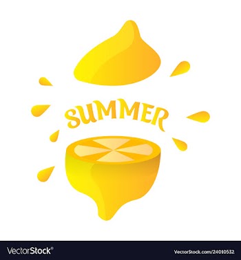 Lemon fruit set in flat design vector image