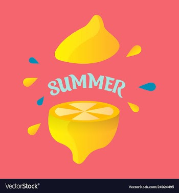 Lemon fruit set in flat design vector image