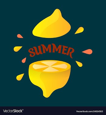 Lemon fruit set in flat design vector image