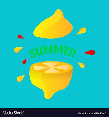 Lemon fruit set in flat design vector image