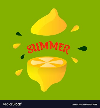 Lemon fruit set in flat design vector image