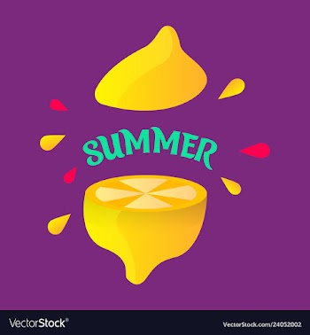 Lemon fruit set in flat design vector image